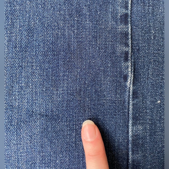 Vintage 70s High Rise XS S 24 Land Lubber Bell Bottoms Dark Wash Hippie Flares - Picture 10 of 11